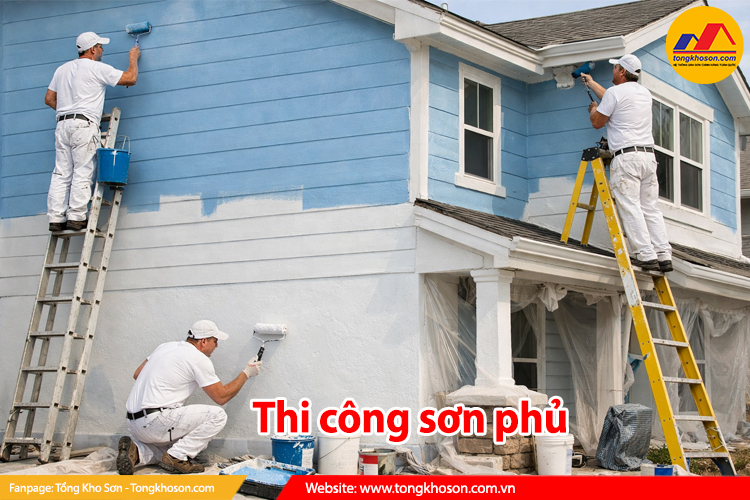 thi công sơn phủ