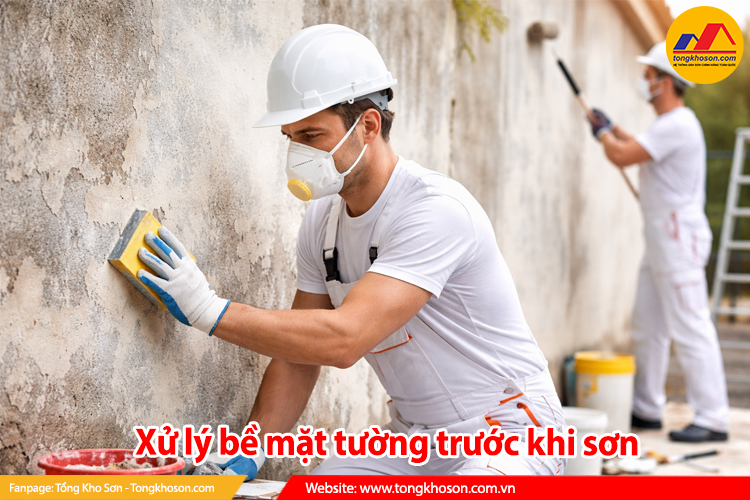 xử lý bề mặt tường