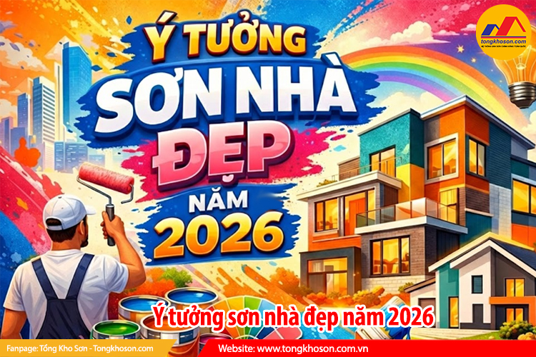 Ý tưởng sơn nhà đẹp năm 2026