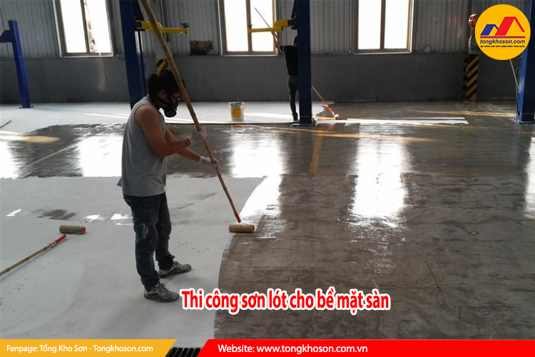 thi công sơn lót