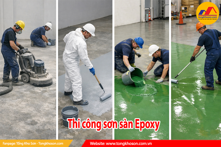 thi công sơn sàn Epoxy