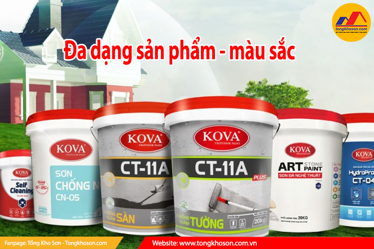 đa dạng sản phẩm màu sắc