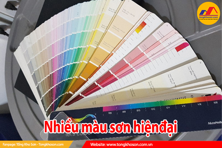 nhiều màu sơn hiện đại