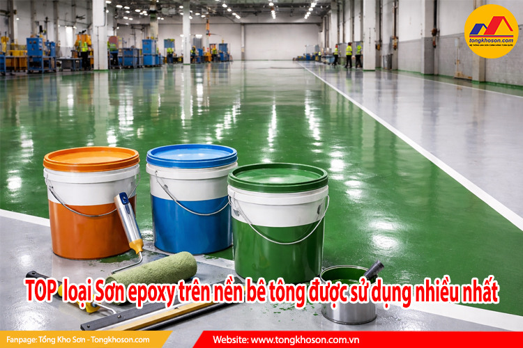top sơn epoxy trên nền bê tông