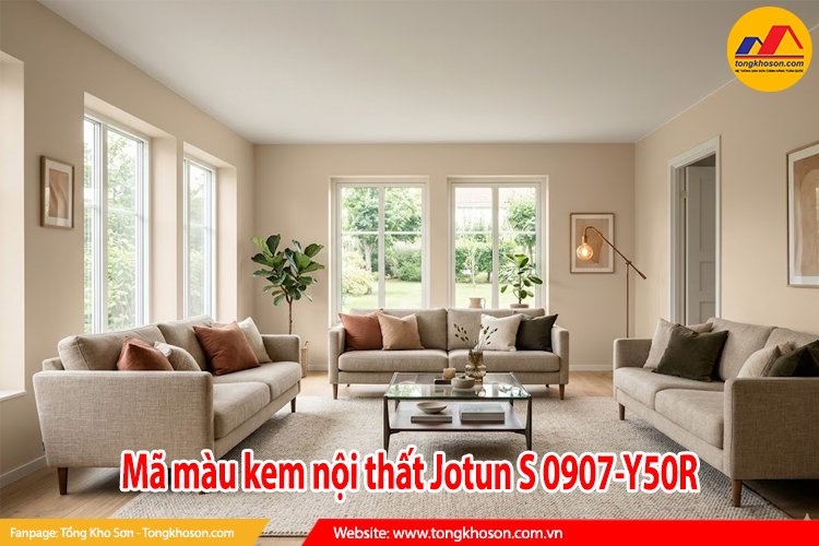 Mã màu kem nội thất Jotun S0907-Y50R