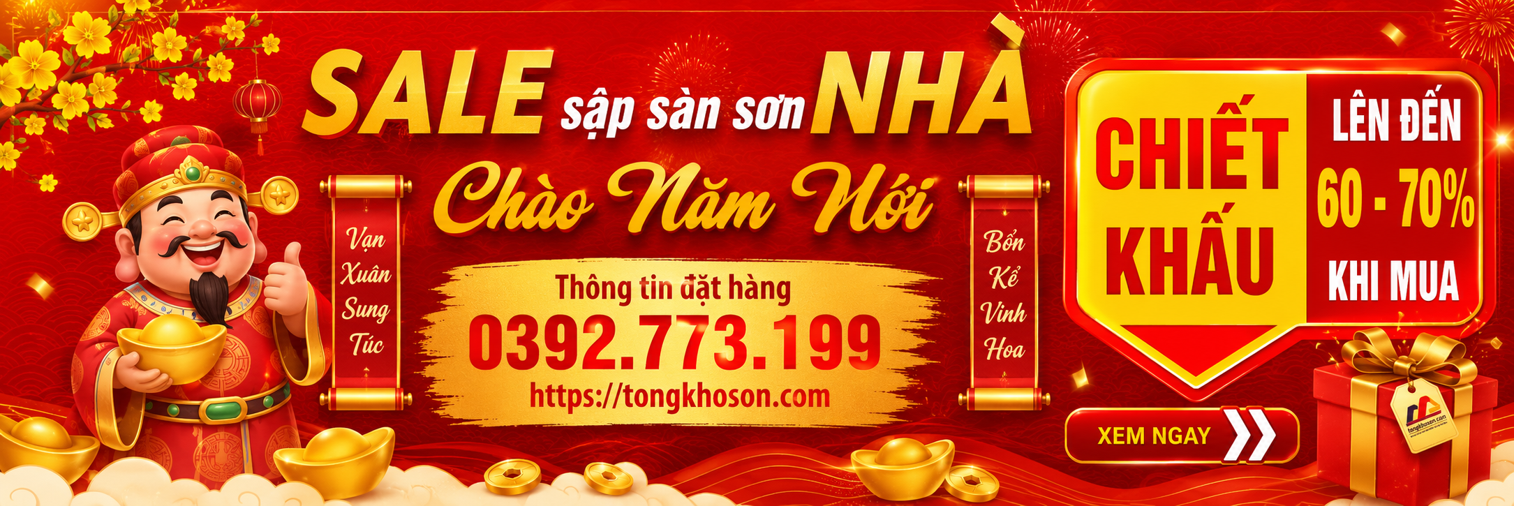 banner khuyến mại sơn