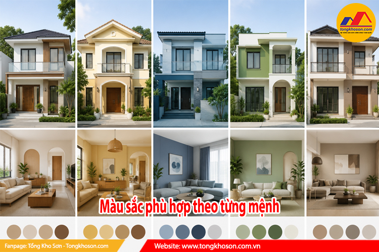 màu sắc phù hợp theo từng mệnh