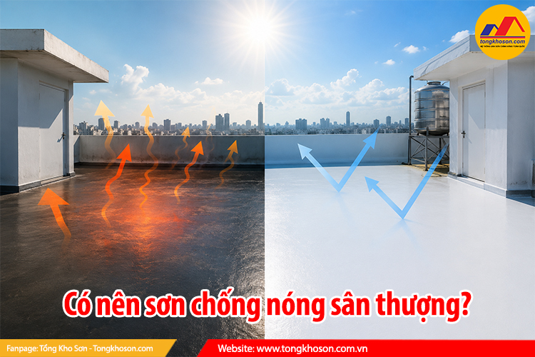 Có nên sơn chống nóng sân thượng không?