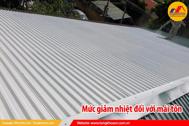 Mức giảm nhiệt đối với mái tôn