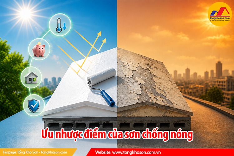 Ưu nhược điểm của sơn chống nóng
