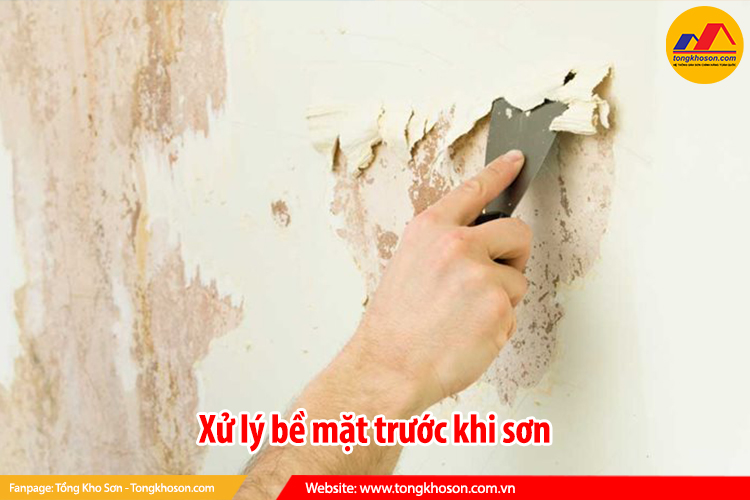 Xử lý bề mặt trước khi sơn