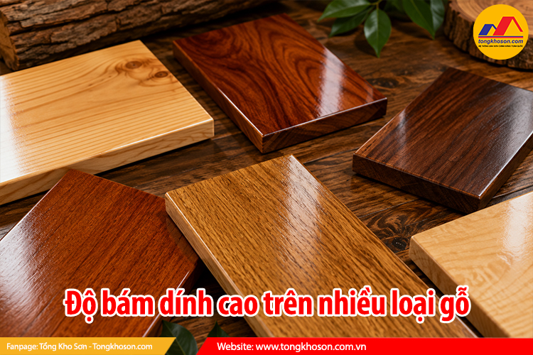 Độ bám dính cao trên nhiều loại gỗ