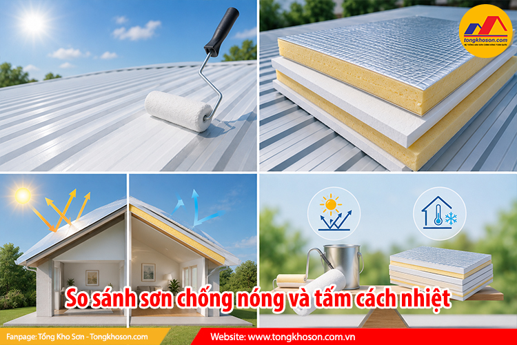 So sánh sơn chống nóng và tấm cách nhiệt
