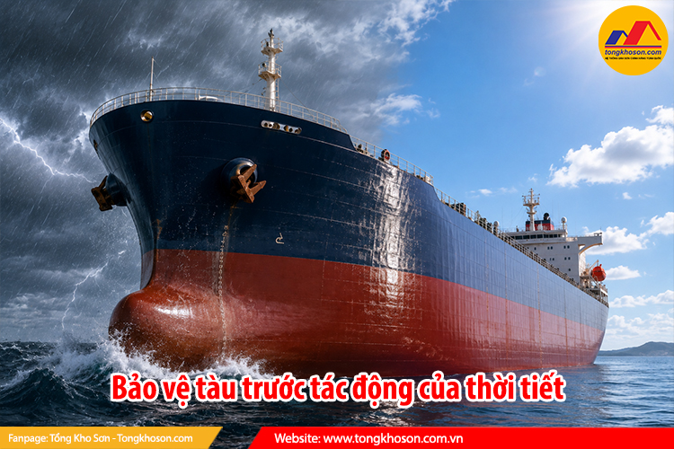 Bảo vệ tàu trước tác động của thời tiết