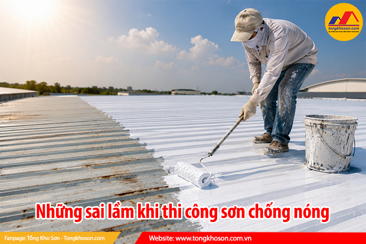 Những sai lầm khi thi công sơn chống nóng thường gặp