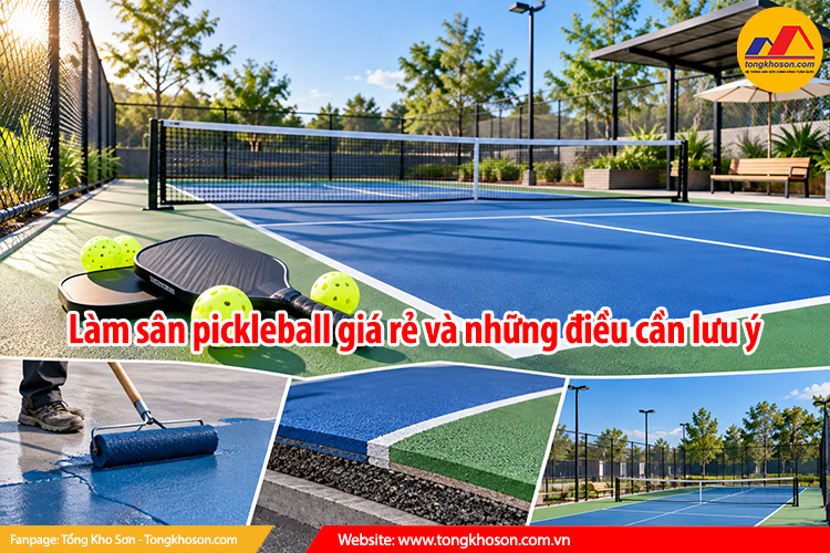 Làm sân pickleball giá rẻ và những điều cần lưu ý