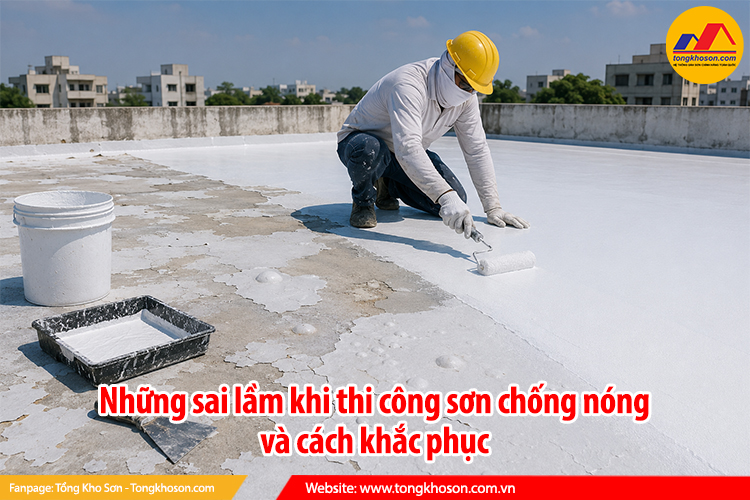 Những sai lầm khi thi công sơn chống nóng và cách khắc phục