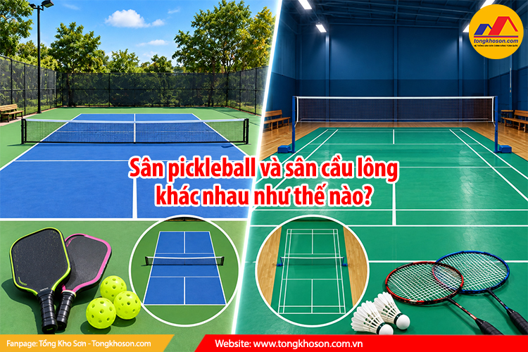 Sân pickleball và sân cầu lông khác nhau như thế nào?