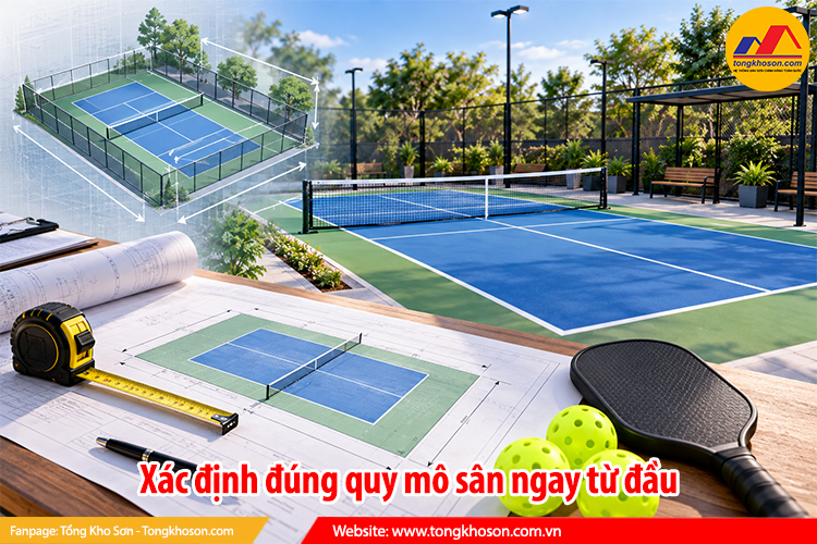 Xác định đúng quy mô sân ngay từ đầu