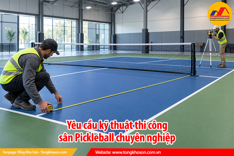 Yêu cầu kỹ thuật thi công sân Pickleball chuyên nghiệp