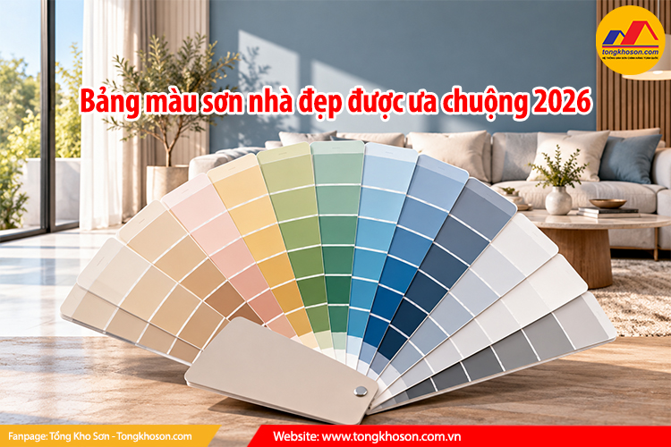 Bảng màu sơn nhà đẹp được ưa chuộng 2026